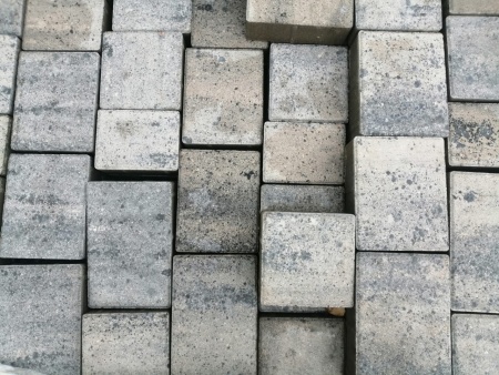 Плитка тротуарная брусчатка "Микс" Микс колормикс черно-белый