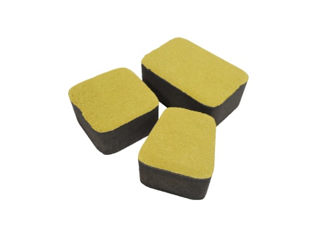 Плитка тротуарная брусчатка "Микс" Микс желтая двухслойная белый цемент