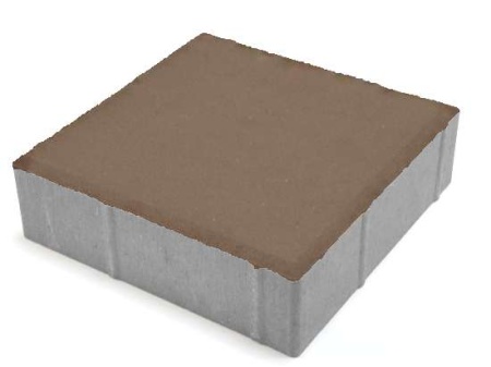 Плитка тротуарная брусчатка "Квадрат" 6К6 красная /серый цемент